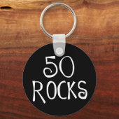 50ste verjaardagsgeschenken, 50 ROCKS Sleutelhanger (Voorkant)