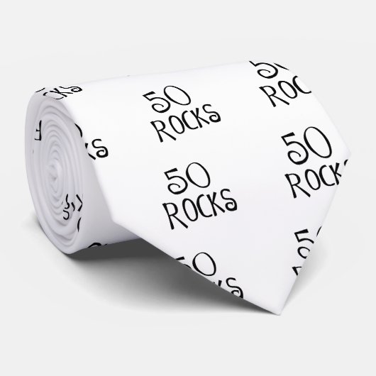 50ste verjaardagsgeschenken, 50 ROCKS Stropdas (Opgerold)