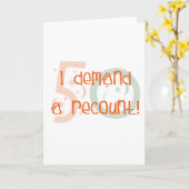 50ste verjaardagsgeschenken, ik eis een hertelling kaart (Gele Bloem)