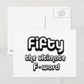 50ste verjaardagsgeschenken - Vijftig, het ultieme Briefkaart (Voorkant / Achterkant)