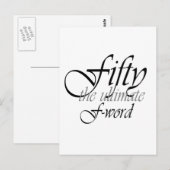 50ste verjaardagsgeschenken - Vijftig, het ultieme Briefkaart (Voorkant / Achterkant)