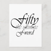 50ste verjaardagsgeschenken - Vijftig, het ultieme Briefkaart (Voorkant)
