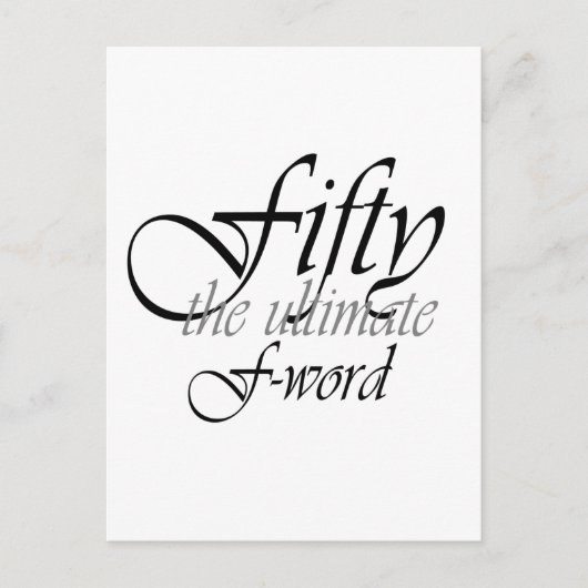 50ste verjaardagsgeschenken - Vijftig, het ultieme Briefkaart (Voorkant)