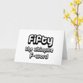 50ste verjaardagsgeschenken - Vijftig, het ultieme Kaart (Gele Bloem)