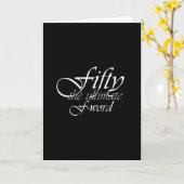 50ste verjaardagsgeschenken - Vijftig, het ultieme Kaart (Gele Bloem)