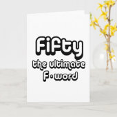 50ste verjaardagsgeschenken - Vijftig, het ultieme Kaart (Gele Bloem)