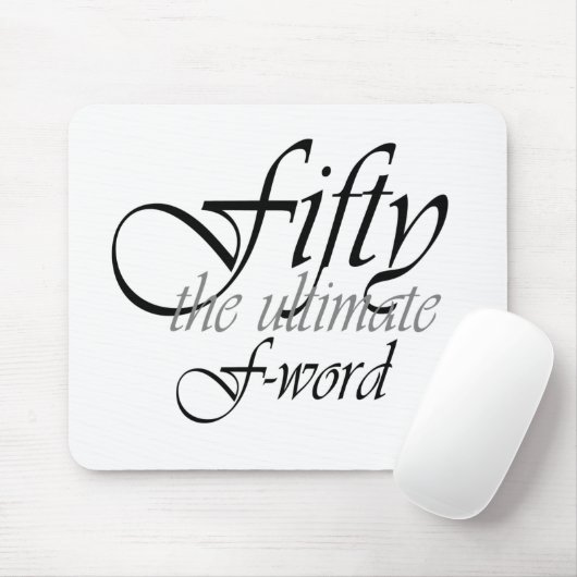 50ste verjaardagsgeschenken - Vijftig, het ultieme Muismat (Met muis)