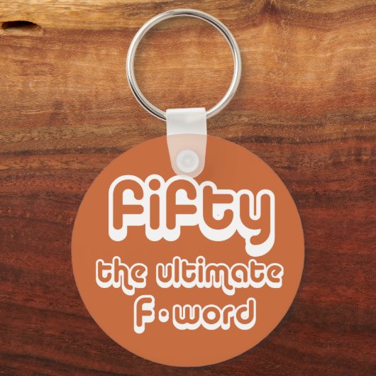 50ste verjaardagsgeschenken - Vijftig, het ultieme Sleutelhanger (Voorkant)