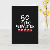 50ste verjaardagsgiften, 50 is 5 perfecte 10s! kaart (Gele Bloem)