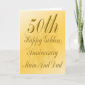 50ste verjaardagskaart voor mama en papa kaart (Voorkant)