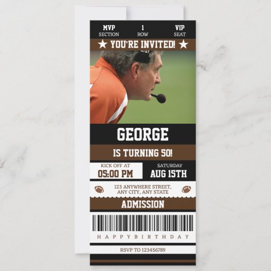 50ste verjaardagskaart voor voetbalkaartjes kaart (Voorkant)