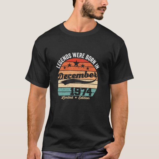 50ste verjaardagslegenden werden geboren in decem t-shirt (Voorkant)
