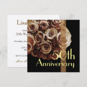 50ste verjaardagsuitnodiging - CHOCOLADE Kaart (Voorkant / Achterkant)