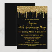 50ste verjaardagsuitnodigingen verrassingsfeest go kaart (Voorkant / Achterkant)