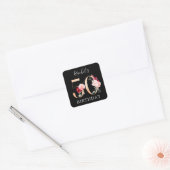 50ste verjaardagsviering Gouden Script Vierkante Sticker (Envelop)
