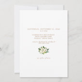 50ste verlichtingspartij Witte Bloemen  Kaart (Achterkant)