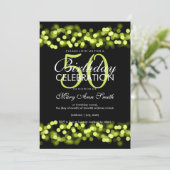 50ste verpartij Faux Green Hollywood Glam Kaart (Staand voorkant)