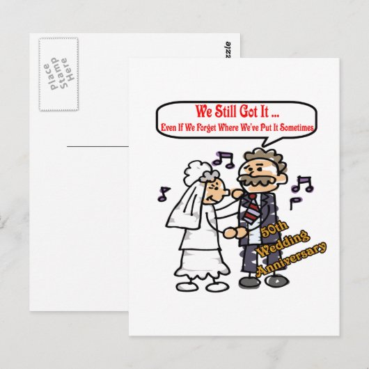 50ste weddenschap Jubileum Gifts Briefkaart (Voorkant / Achterkant)