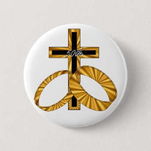 50ste weddenschap Jubileum Gifts Ronde Button 5,7 Cm
