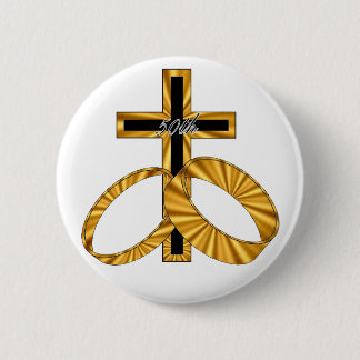 50ste weddenschap Jubileum Gifts Ronde Button 5,7 Cm