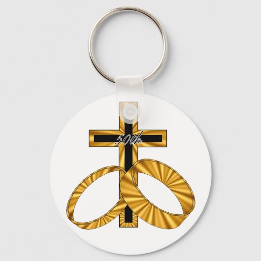 50ste weddenschap Jubileum Gifts Sleutelhanger (Voorkant)