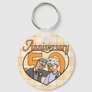 50ste weddenschap Jubileum Gifts Sleutelhanger