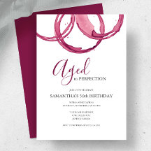 50ste wijnuitnodiging voor verjaardagsfeest