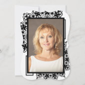 50ste zwart-wit verjaardagsfeestje kaart (Achterkant)