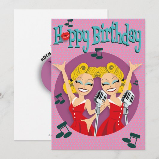 50stropdassen rock&roll Enkele dagskaart Feestdagenkaart (Voorkant / Achterkant)