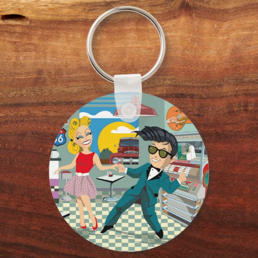 50stropdassen rock & roll hanger sleutelhanger (Voorkant)