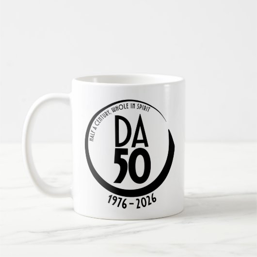 50th Anniversary 1976-2026 Mug in Black Koffiemok (Links)