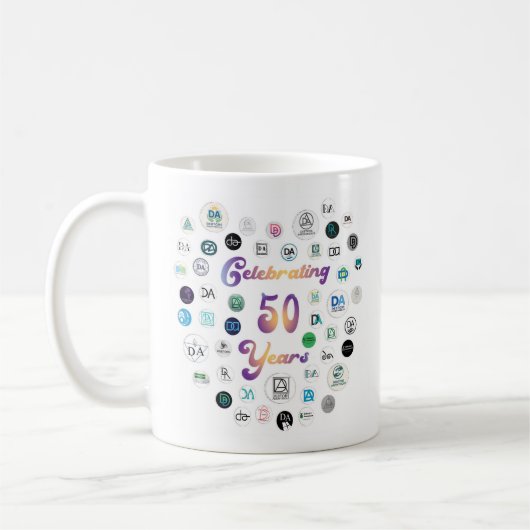 50th Anniversary 50 Logos Mug Koffiemok (Links)