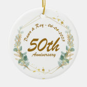 50th Anniversary Christmas Ornament Personalized,  (Voorkant)