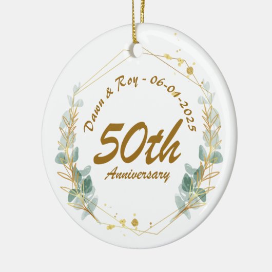 50th Anniversary Christmas Ornament Personalized,  (Links)