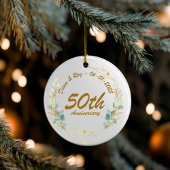 50th Anniversary Christmas Ornament Personalized, 