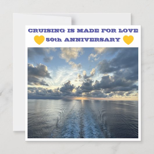 50th ANNIVERSARY CRUISE DOOR MAGNET Magnetische Uitnodiging (Voorkant)