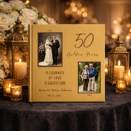 50th Anniversary Guest Book – Gold Gastenboek