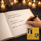 50th Anniversary Guest Book – Gold Gastenboek