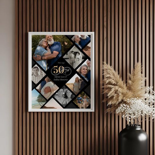50th Anniversary Infinity Love Photo Collage Gift Poster