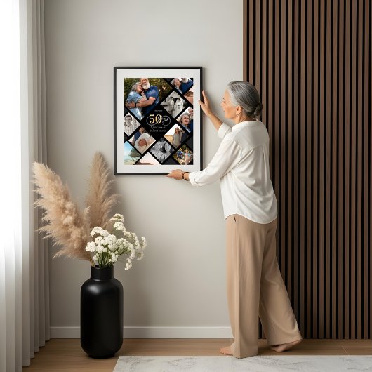 50th Anniversary Infinity Love Photo Collage Gift Poster