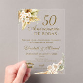 50th Anniversary invitation Acryl Uitnodigingen (Insitu (Draagbaar))