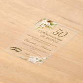 50th Anniversary invitation Acryl Uitnodigingen (Laagn)