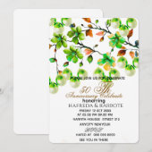 50th Anniversary Invitation, Greenery Wedding Anni Save The Date (Voorkant / Achterkant)