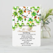 50th Anniversary Invitation, Greenery Wedding Anni Save The Date (Staand voorkant)