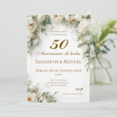 50th Anniversary invitation Kaart (Staand voorkant)