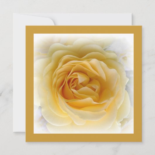 50th Anniversary Invitation - Soft Gold Rose Kaart (Voorkant)