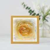 50th Anniversary Invitation - Soft Gold Rose Kaart (Staand voorkant)