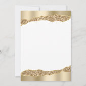 50th Anniversary Party Gold Foil Glitter  Kaart (Achterkant)