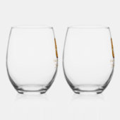 50th Anniversary Personalized Wijnglas Zonder Voet (Rechts)