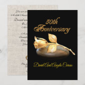 50th Anniversary vow renewal Invitation Kaart (Voorkant / Achterkant)